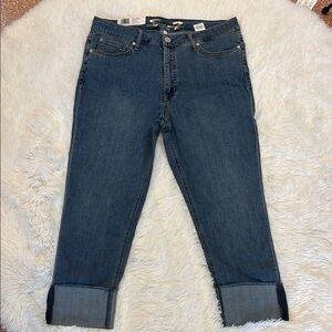 SEVEN 7 HIGH CUFF straight leg JEANS women’s Size 14 NWT